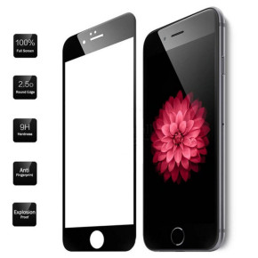 Скрийн протектор от закалено стъкло 3D Full Cover за Apple iPhone 6 Plus 5.5 / Apple iPhone 6s Plus 5.5 черен кант